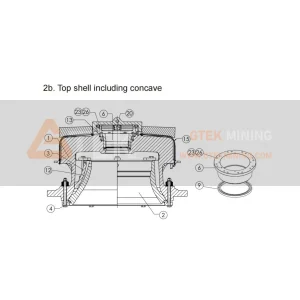 Top Shell Assembly Including Concave Suits CH440 BG00395265
